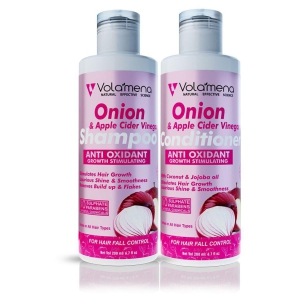 Volamena Onion & Apple Cider Shampoo and Deep Conditioner 200 mL Pack of 2