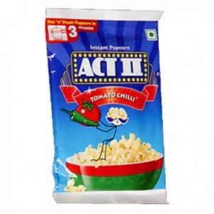 Act Ii Instant Popcorn  Tomato Chilli Flavour Snacks 59 G Pouch