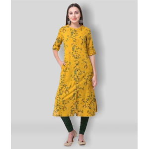 pistaa-yellow-cotton-womens-front-slit-kurti-pack-of-1-4xl