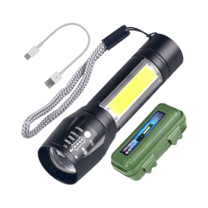 New 2 in 1 Rechargeable Battery Penlight Waterproof Light Led Flashlight Torch - 7W Rechargeable Flashlight Torch (Pack of 1)