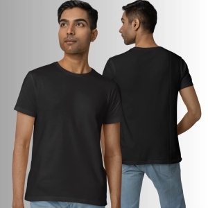 Interstellar Basic Black T-Shirt-Black / S-38