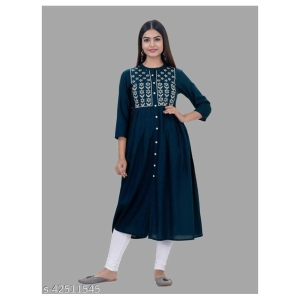 estela-blue-rayon-womens-flared-kurti-pack-of-1-s