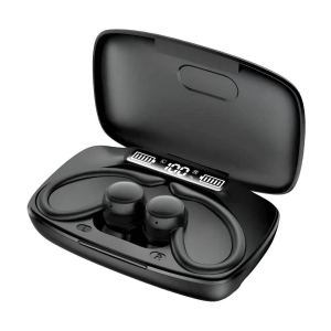 VERONIC M88 HOOK Bluetooth True Wireless (TWS) In Ear 30 Hours Playback Low Latency,Powerfull bass IPX4(Splash & Sweat Proof) Black