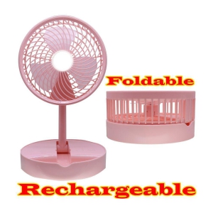 with Light Mini Table Rechargeable Fan