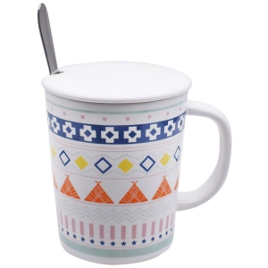 Kookee - Multicolor Ceramic Coffee Mug ( Pack of 1 ) - Multicolor