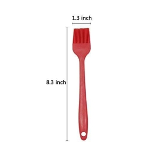 Sakoraware Heat Resistant Food Grade Basting Silicone Baking Oil Brush (Set of 2, 8.5 inch Each) for Nonstick Cookware Bakeware Tools for Cake, Pastry, Barbecue, Cooking, Assorted Color