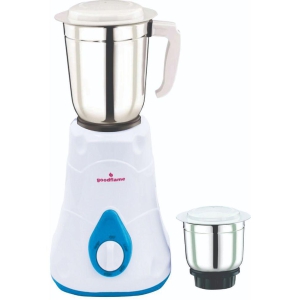 Goodflame Carnival Mixer Grinder 500 Watt 2 Jars Stainless Steel Mixer Grinder(Mixer Grinder,White & Blue)