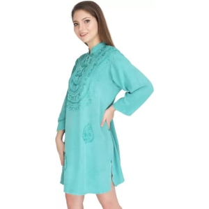 Women's Plus Size Tunic Tops Summer Long Sleeve Round Neck Blouses-Dress Ruffle Flowy Up T Shirts