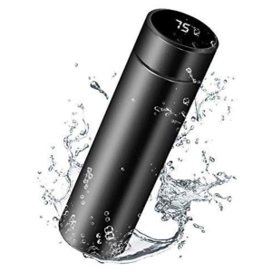 Rudrax cold & hot Black 500 mL Water Bottle set of 1 - Black