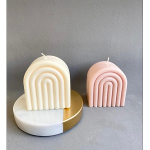 Patterned Scented Candles-White