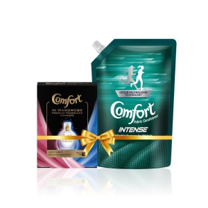 comfort-in-wardrobe-premium-fragrance-hangers-morning-fresh-and-lily-fresh-pack-of-4-comfort-intense-1l