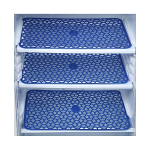 E-Retailer Set of 3 PVC Blue Fridge Mats - Blue