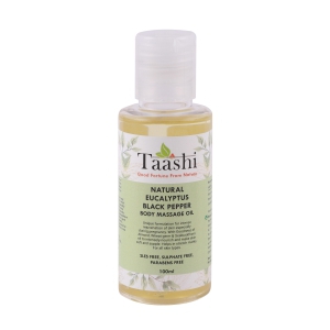 Taashi Natural Eucalyptus Black Pepper Massage Oil-Herbal-For Nourishment,Rejuvenation