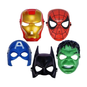 ZYOZI ® Super Hero Theme Cartoon Face CutOuts - Super Hero Birthday Party Face CutOuts For Kids, Super Heroes Face CutOuts Cosplay Boy Girl Toy Hulk, Captain America, Iron Man, Batman- Great