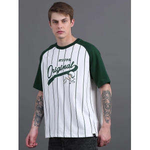 Men BASEBALL Printed Oversized T-Shirt-XXL / White