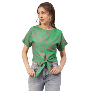 moomaya-women-printed-crop-top-front-knot-short-sleeves-round-neck-summer-top