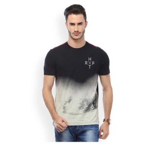 Huetrap - Black Cotton Regular Fit Men's T-Shirt ( Pack of 1 ) - L