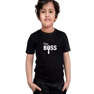 4jstar Kids Graphics Print Half Sleeve Round Neck Cotton T Shirt Kids_The_Boss_H.S (Pack of 1)