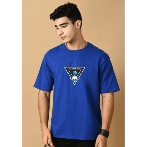 Star Explorer Printed Blue Oversized T-Shirt By Offmint-M / Blue