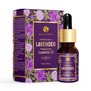 Regal Essence Lavender Essential Oil for Healthy Hair, Skin, Sleep - 100% Pure, Natural and Undiluted Paraben, Silicone Free 15ML