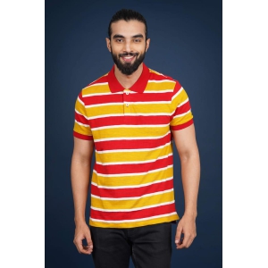 mens-yellowred-striped-polo-t-shirt