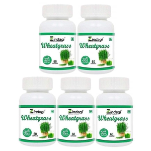 Zindagi wheatgrass capsule 300 gm Multivitamins Capsule Pack of 5