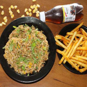 Mexican Rice + Peri Peri French Fries + Soft Drink