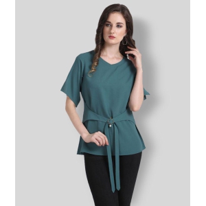 berrylicious-green-georgette-womens-knot-front-top-pack-of-1-s