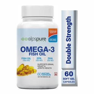 ???? Omega-3 Fish Oil Softgel Capsules (65% off)-Double Strength / 60 Capsules