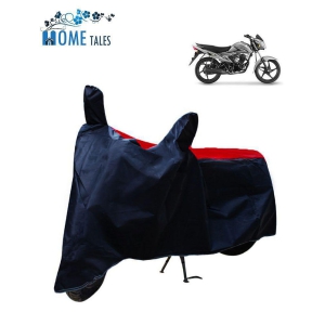 HOMETALES Dustproof Bike Cover For Suzuki Hayate with Mirror Pocket - Red & Blue