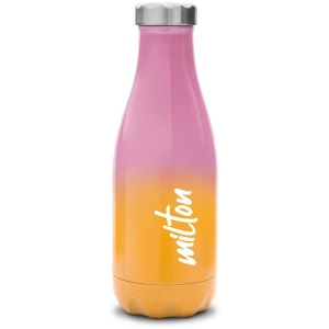 Milton Prudent 350 Thermosteel 24 Hours Hot and Cold Water Bottle, 360 ml, Pink Orange - Pink Orange