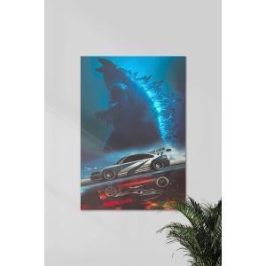 GODZILLA x NISSAN GTR R34 | CONCEPT CARS #03 | CAR POSTERS-13X19