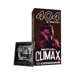 404 by Bold Care Mutual Climax Condoms For Men - Experience The Ultimate Condom - 10 Condoms (Pack of 1)