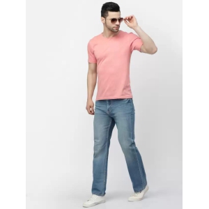 Stretchable wide leg Men High Rise Blue Jeans