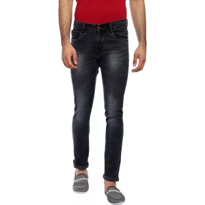 Men Slim Mid Rise Dark Blue Jeans