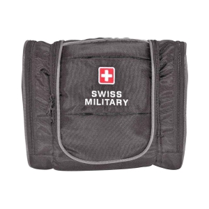 Swiss Military Black Toiletry Bag/ Travel Kit