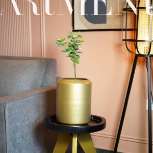 minimal-golden-garden-metal-planter