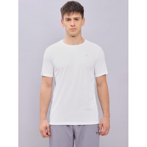 Technosport White Polyester Slim Fit Men's Sports T-Shirt ( Pack of 1 ) - None