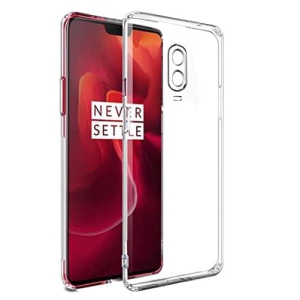 OnePlus 6T Back Cover Case Bumper Camera Transparent