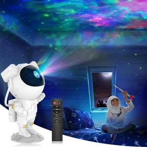 Star Projector Night Light, Astronaut Projector with Remote/Timer, Kids Room Decor, Aesthetic Galaxy Projector for Bedroom, Gift for Kids Adults Room Decor
