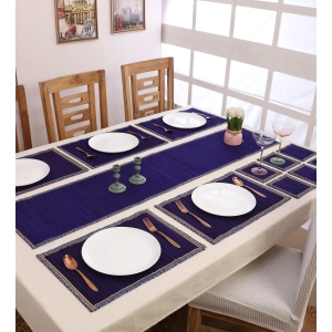 SILPAKARMAN BAMBOO DINING MATS - PURPLE  ( Set of 13)