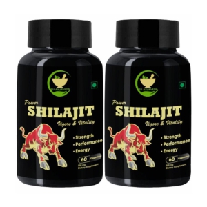 FIJ AYURVEDA Power Shilajit  Extract Capsule for Men & Women - 500mg 60 Capsules (Shilajit Pk 2)