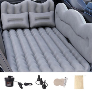 zd-432-car-pvc-flocking-mattress-automatic-air-inflation-bed-suv-truck-straight-stripe-sleeping-mat-with-detachable-side-baffle-grey