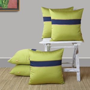 set-of-5-pcs-solid-lime-green-tuffeta-cushion-cover-16-x-16pcc116lns5