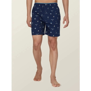 XYXX - Navy Blue Cotton Blend Mens Boxer- ( Pack of 1 ) - None