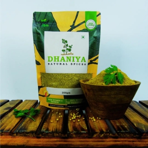 Hand Stone Grounded Dhaniya Powder | unprocessed | 200gm | Chemical free-200gm