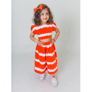 Girls Orange Stripe Top Set 2Y