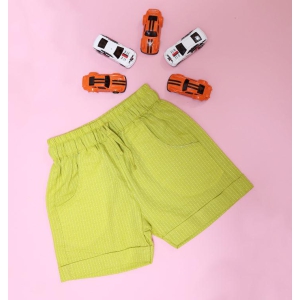 Katha Stitch Shorts in Neon Green-4-6 years