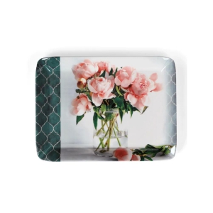 SUPERWARE, Splendid Tray Set - PEONY ROSE GLOSSY | Set Of 3 Pcs.