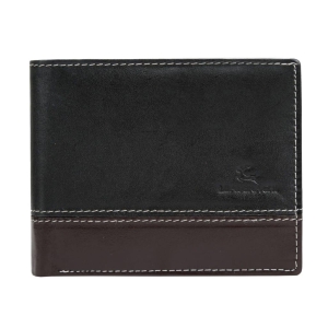 Leaderachi Genuine Leather RFID Protected Premium Oliver Black & Brown Wallet for Men(W618-BKNEW)